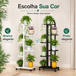 5/6/8 níveis Suporte para plantas prateleira expositora para plantas de interior e exterior flores e plantas Com rodas