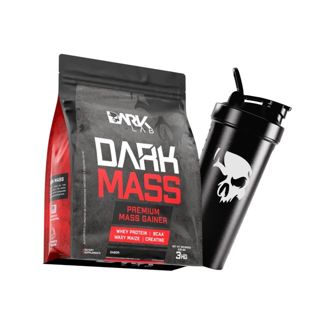 Kit Hipercalórico Dark Mass 3kg + Coqueteleira Fuse 700 ML - Dark Lab