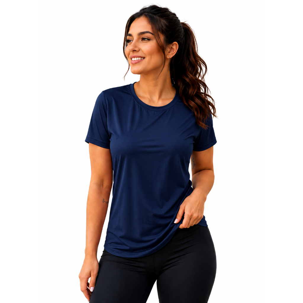 KIT Camiseta Academia Feminina Dry Fit Treino Blusa Caminhada Treino Musculação