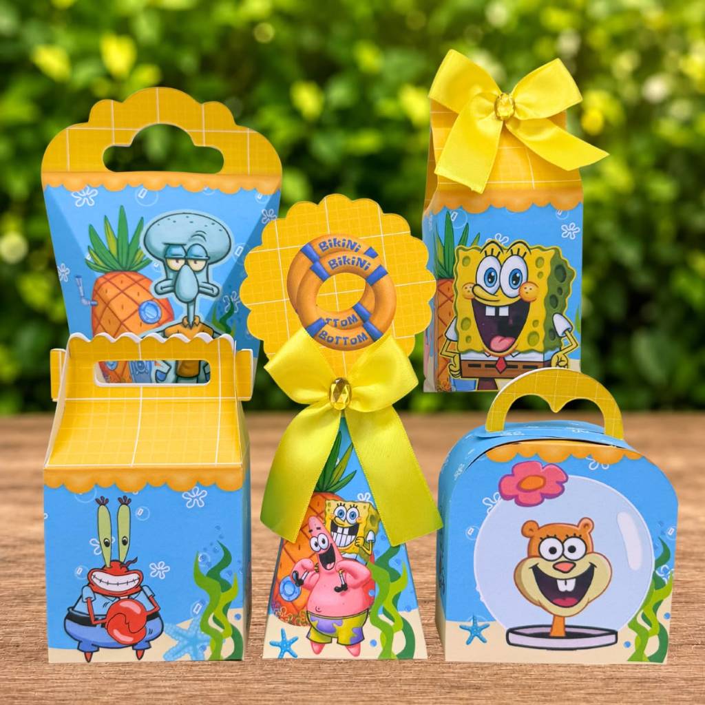 Kit de Caixas Bob Esponja Personalizado /Lembrancinha de Festa /Aniversário