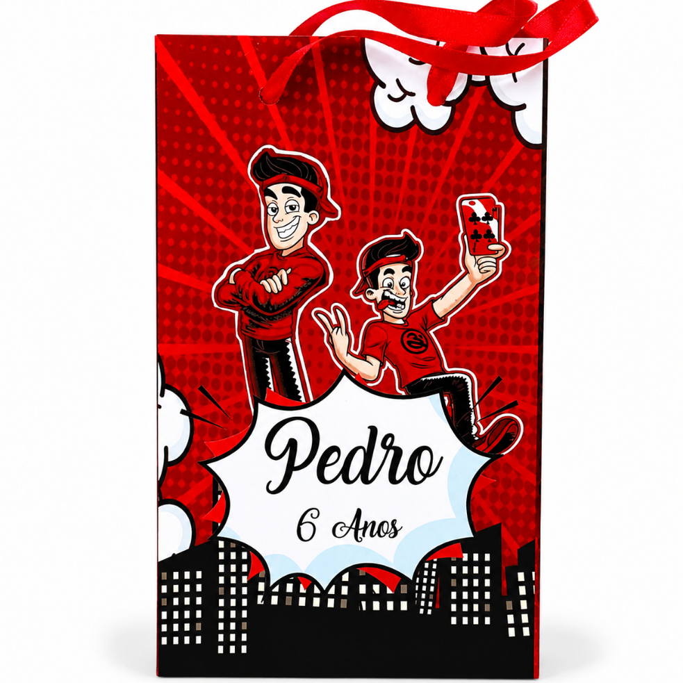 Sacolinha Surpresa Enaldinho Personalizada Lembrancinha Festa aniversário Infantil Kit 10 a 40