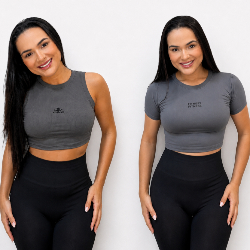 Cropped Feminino Dry Fit Treino Musculação Fitness Academia Blusa Confortável e Elástico