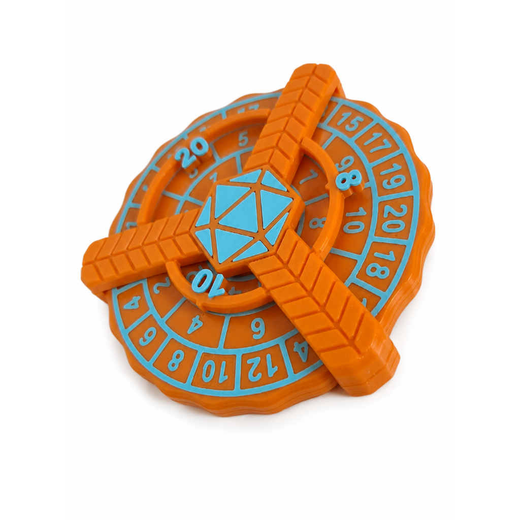 Dado Spinner D20 RPG roleta Fidget Pathfinder, D&D, Tormenta 20, Dado Exótico