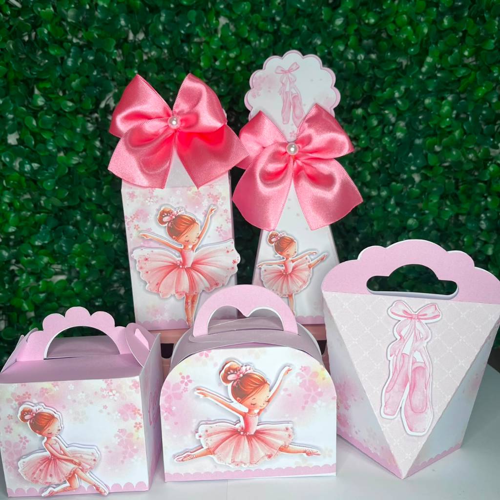 Kit Festa Personalizados Pegue e Monte Bailarina/Lembrancinhas/Caixinhas para festa /Aniversário