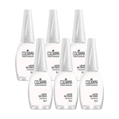 Kit 6un Esmalte Colorama Cremoso Leite De Coco 8ml