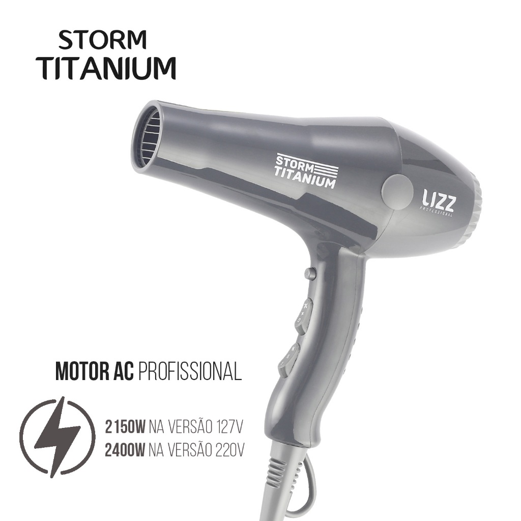 Secador Profissional Storm Titanium (2150W / 2400W) – Lizz Pro · foto 2