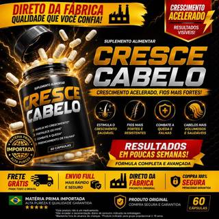 Cresce Cabelo 500mg - Fim da Calvice