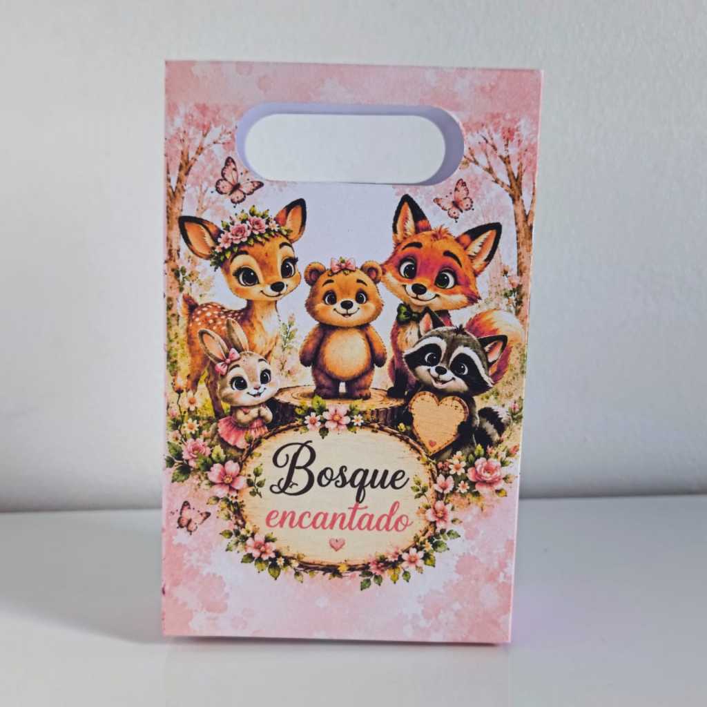 PEGUE E MONTE Sacolinhas Personalizadas  Bosque Encantado ou (QUALQUER TEMA) Lembrancinhas/Kit Festa/Aniversário/Sacolas