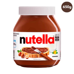 Nutella Creme De Avelã Com Cacau Pote Grande 650g Chocolate Cremoso Saboroso Pão Torrada Sobremesa Recheio Ferrero