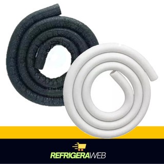 3 Tubo Esponjoso 1/4 - 3 Tubo Esponjoso 3/8 Isolante Blindado Branco ou Preto
