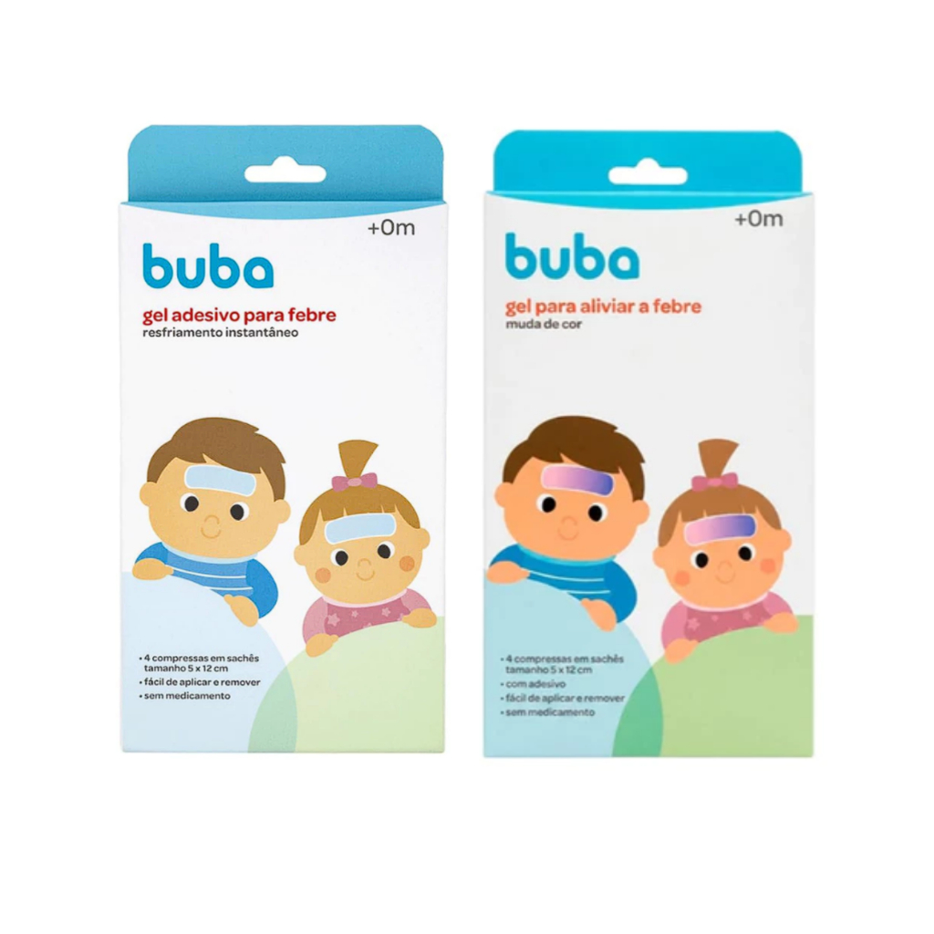 Gel Adesivo para Febre Alívio Rapido ou Gel Febre Muda de Cor BUBA