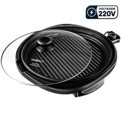 Grill Mondial Cook e Grill 40 Multifuncional Redondo Antiaderente 220V 1270W Preto - G-03