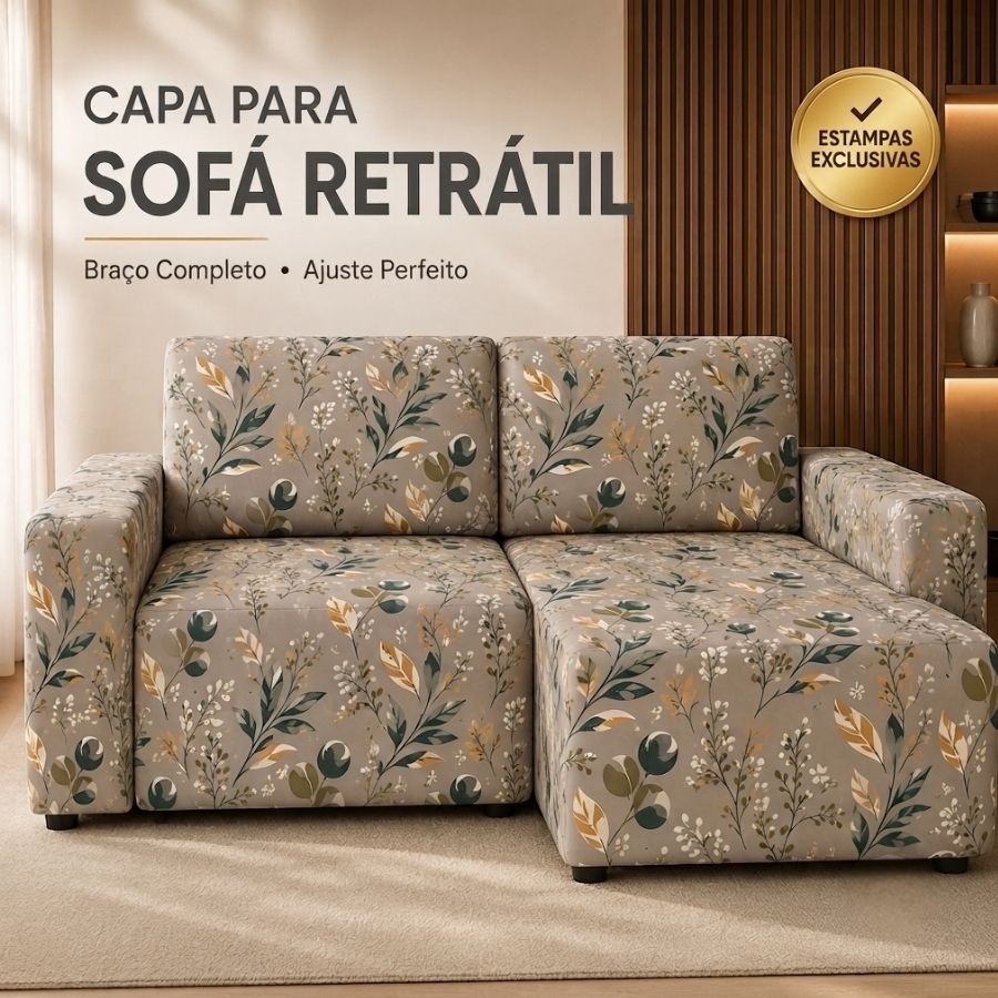 Capa para Sofá Retrátil Reclinável 2 Lugares Malha Gel Elástica Proteção