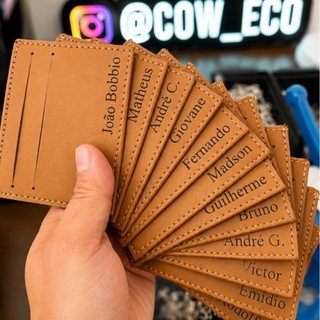 Kits Porta Cartões Slim PERSONALIZADOS Nome Logo Iniciais