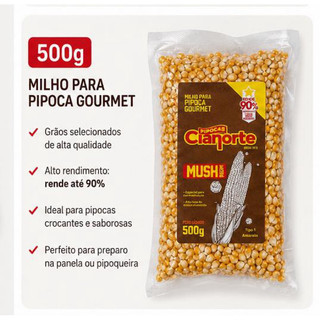 🌽 MILHO PARA PIPOCA GOURMET CIANORTE 500G / 1KG – TIPO 1 AMARELO – PIPOCA GOURMET FRACIONADO