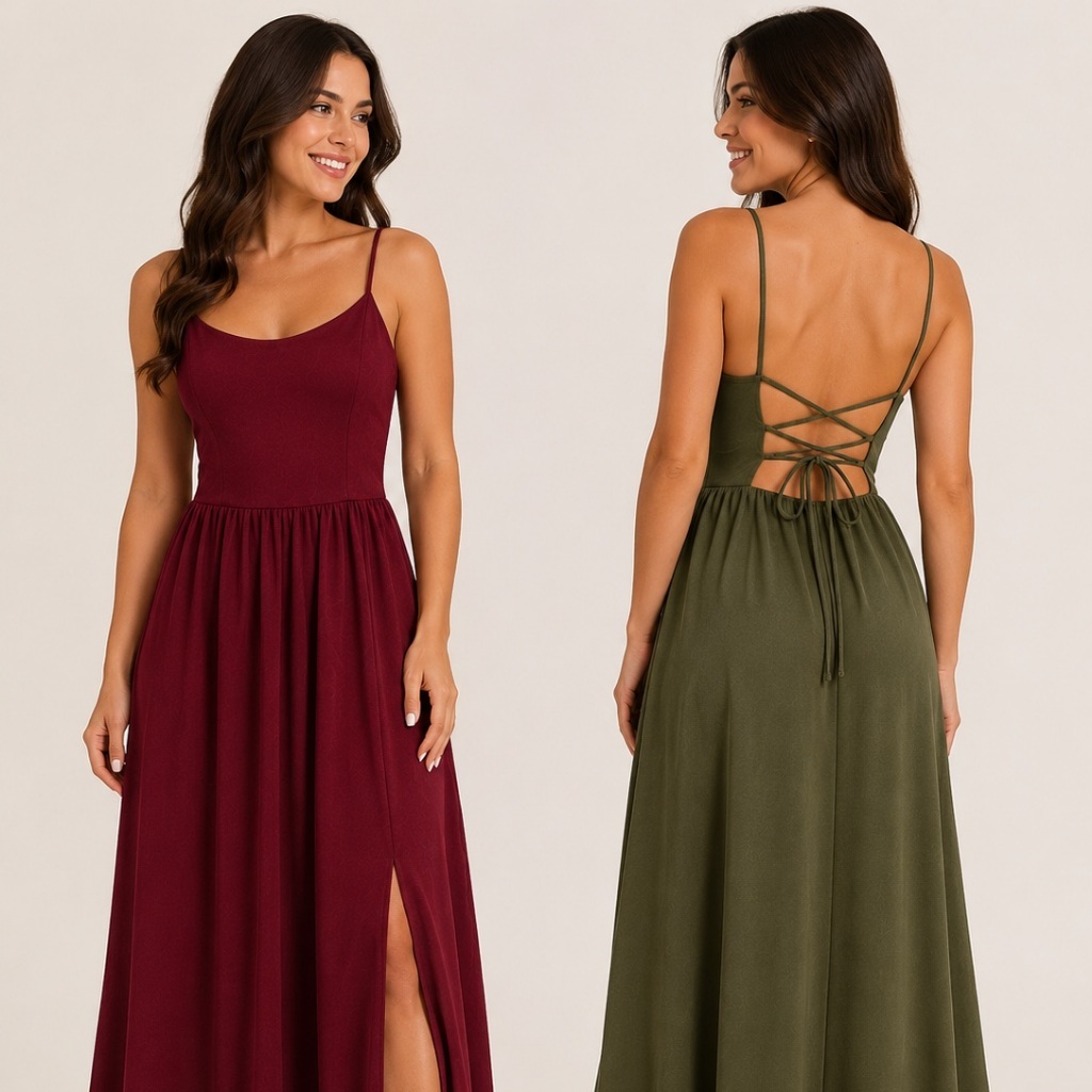 Vestido Longo Feminino Duna com Fenda Amarração nas Costas Elegante Festa Casamento Madrinha Formatura Luxo Verao