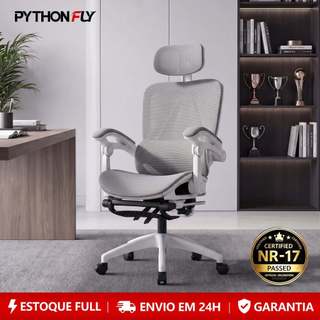 Cadeira Escritório Presidente Ergonômica Giratória Home Office Gamer Reclinável Malha Respirável Apoio 3D Lombar