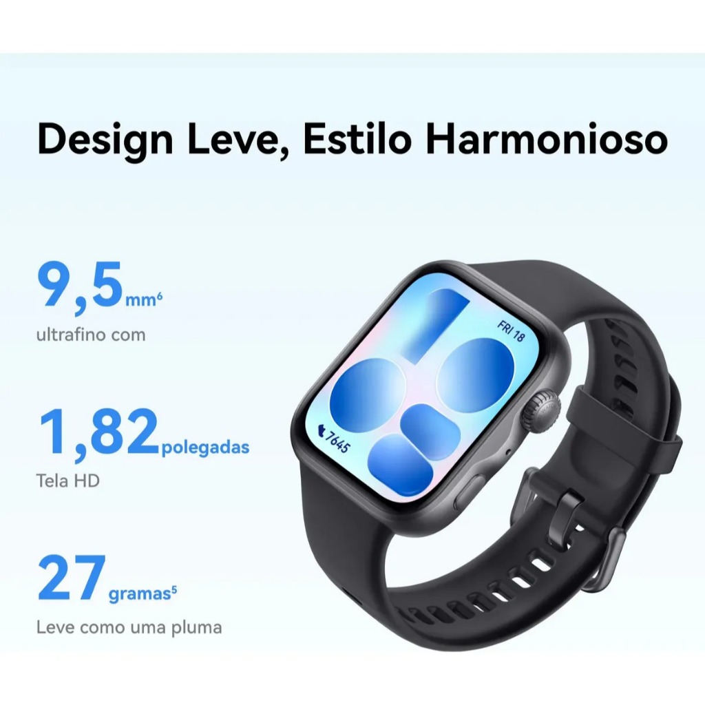 Smartwatch Huawei Fit5 Preto Amoled Bluetooth — imagem 2 de 2