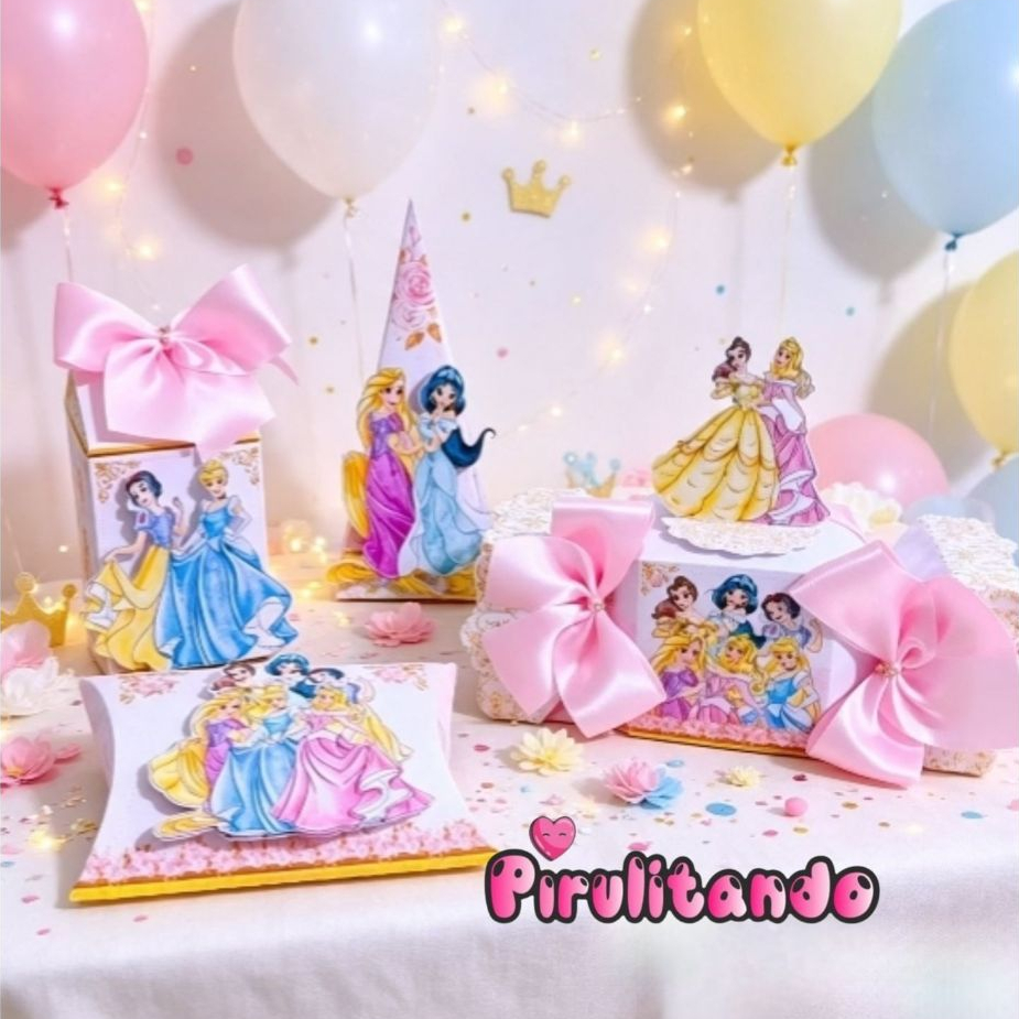 Personalizados Princesas Aquarelado festa aniversario lembrancinhas