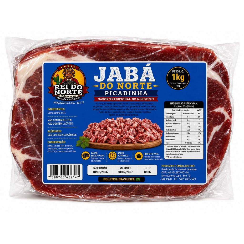jabá do norte picadinha 1kilo saborosa