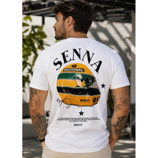 Camiseta Masculina Senna - Ayrton Senna 100% Algodão Estampada Casual