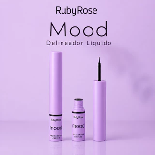 Delineador Líquido Ruby Rose Mood Ponta Fina Traço Preciso Alta Definição Maquiagem Olhos Longa Dura