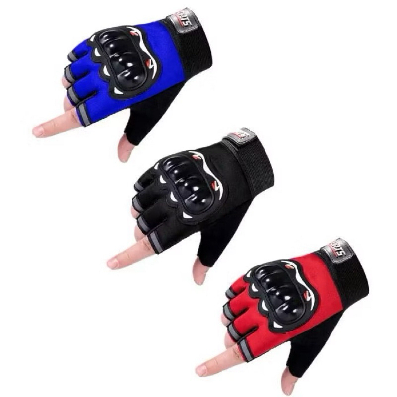 Luvas De Motocicleta Meio Dedo Antiderrapante Respirável Para Ciclismo