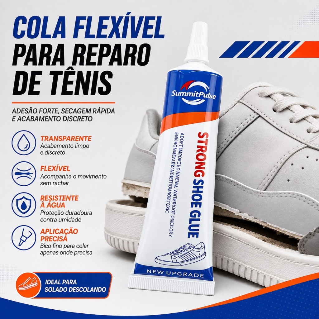 Cola Transparente Para Reparo De Sapatos – Adesivo À Prova D'água Fixação De Solas , Saltos E Bolsas (60ml)
