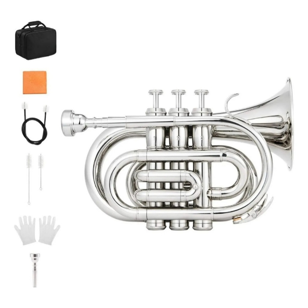 Vedo Trompete Reverso Instrumentos Si Bemol Com Acabamento