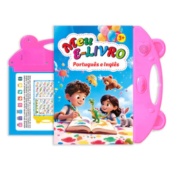 Livro Inteligente Educativo Ingles Portugues Interativo Sonoro Para Criança