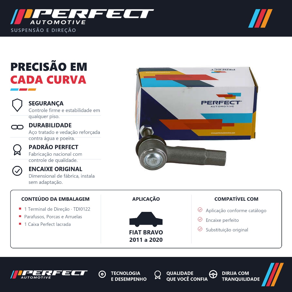 Terminal Direção Fiat Bravo 2011 a 2020 – PERFECT TDI0122
