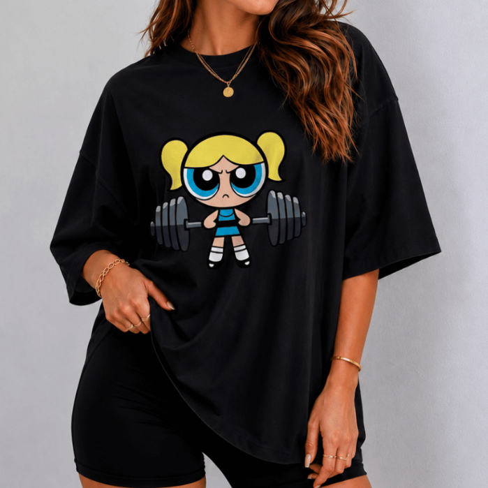 Camiseta Feminina Oversized 100% Algodão Camisetão Estampada Streetwear Casual Moderna Confortável Dia a Dia