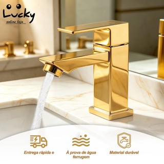 Torneira Luxo Dourado: Desconto Imperdível! ✨