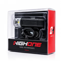 Farol Bike High One LED 180 Lumens USB Recarregável para Bicicleta