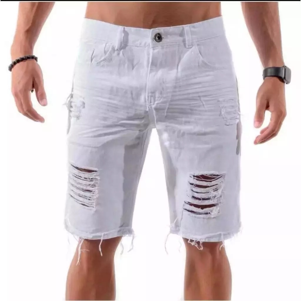 Kit 2 Bermuda Jeans Rasgada Premium Direto da fabrica