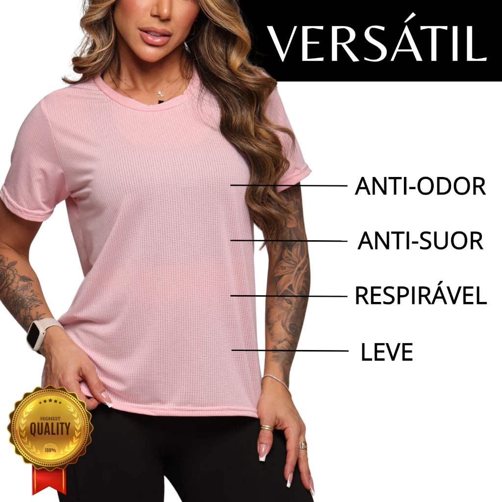 Camiseta Furadinho dray Fit Para Todas as Atividades Corrida, Academia, Dia a Dia — imagem 1