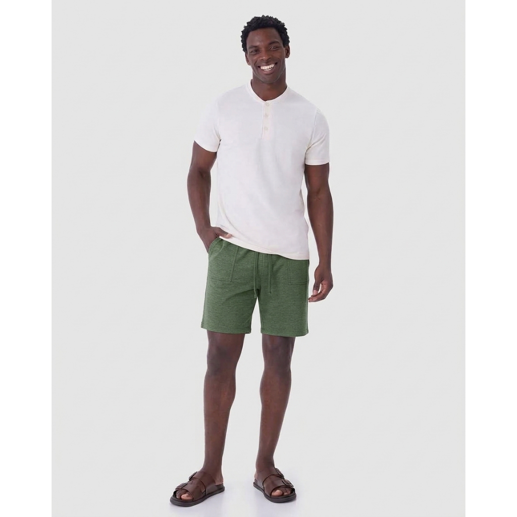 Bermuda Masculina Comfort Bolso Frontal Em Moletom