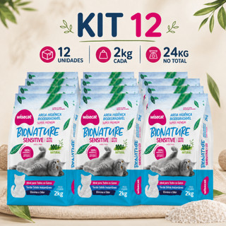 Areia Sanitária De Mandioca Grãos Finos Para Gatos Biodegradável Wisecat 6kg até 24kg