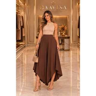 Calça Pantalona/pantacourt  feminina hippie calça saia gode