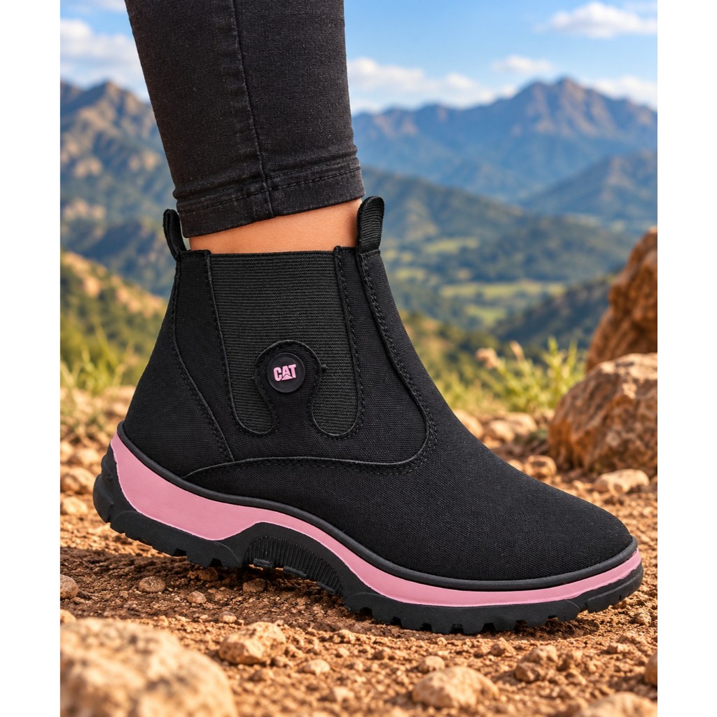 Bota Feminina Botina Estilo Texana Cano Médio Calce facil