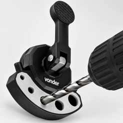 Ventosa 55mm com 5 Gabaritos de Furação 4 a 12mm para Cerâmica Porcelanato Granito Vonder