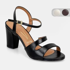 Sandalia Vizzano Salto Alto Estilo Casual Feminina 62621043