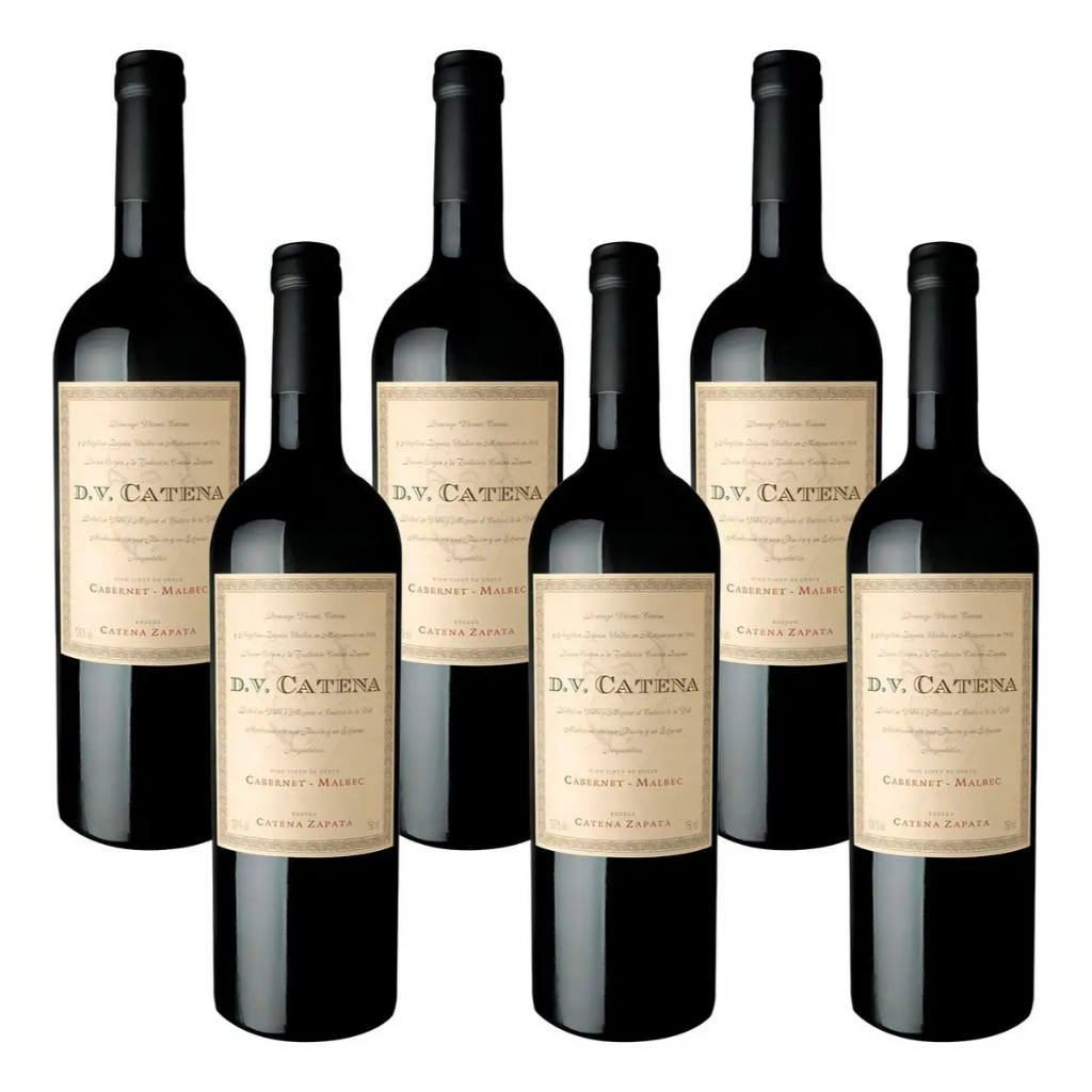 Kit 6 Vinhos D.V. Catena Cabernet Malbec Tinto Argentino 750ml Cada Original Importado