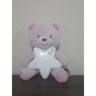Ursinho de Pelúcia Musical e Luminoso Chicco - Projetor Goodnight Stars (Rosa)