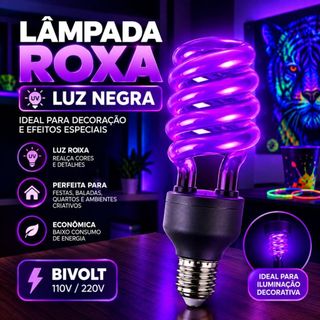 Lâmpada UV luz negra baixa energia AC 220V 365nm gama substituível lâmpada E27 Festas DJ Neon Evento Decoração