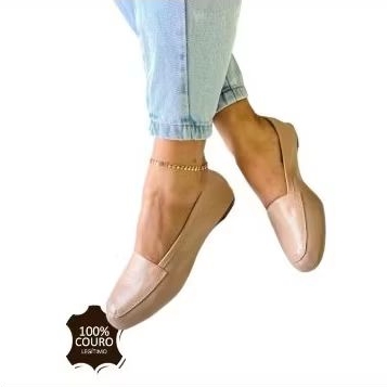 Sapato Mocassim Sapatilha Feminino 100% Couro Legítimo Macio Excelente Qualidade Conforto Anúncio Promocional — imagem 2 de 2