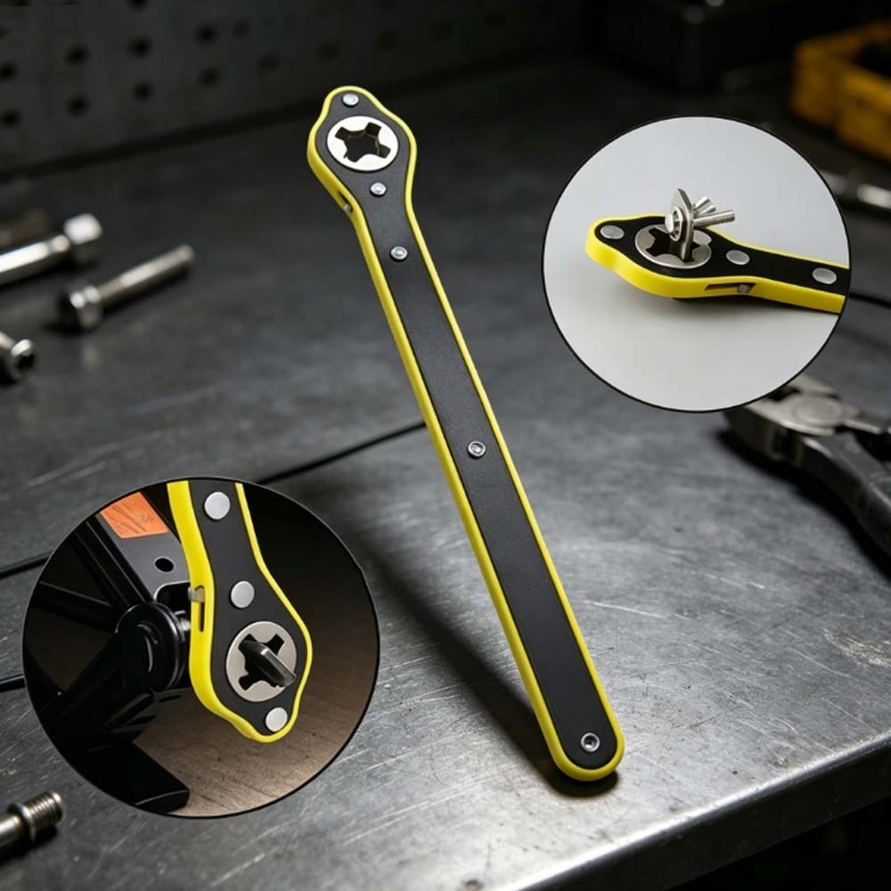 Kit 1/2 Peças Chave Catraca Para Macaco Automotivo - Universal E Portátil Com Adaptador