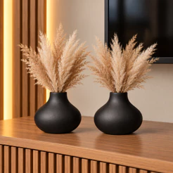 VASOS DECORATIVOS CERÂMICA MINIMALISTA FOSCA DESIGN MODERNO ELEGANTE APARADOR SALA QUARTO ESCRITORIO