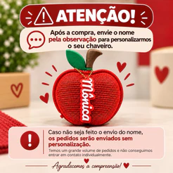 Caixa Maçã 3D Personalizada com Nome para Bombons – Presente para Professor