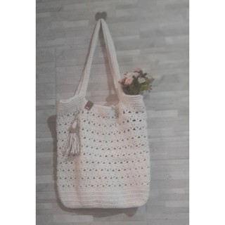 Bolsa de Crochê de Ombro/Bolsa estilo sacola/Moda Praia/Verão 2026